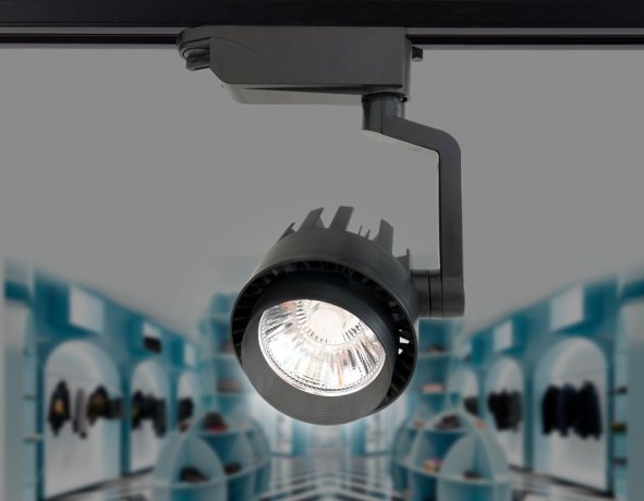 Однофазный LED светильник 10W 4200К для трека Ambrella light Track System GL6107 BK