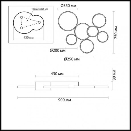 Потолочная светодиодная диммируемая люстра с пультом ДУ Lumion Norbert 5254/99CL