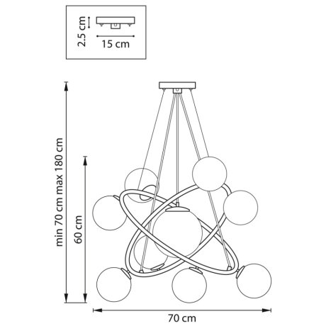 Подвесная люстра Lightstar с поддержкой Маруся Croco 815390