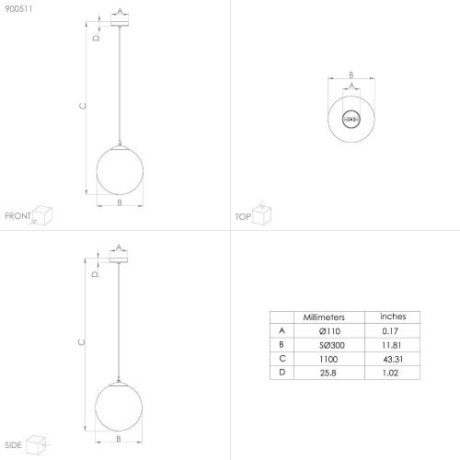 Подвесной светильник Eglo Rondo 3 900511