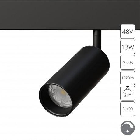 Трековый светильник 13W 4000К для магнитного шинопровода Arte Lamp Linea A4681PL-1BK
