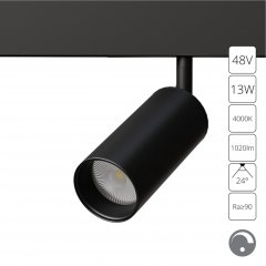 Трековый светильник 13W 4000К для магнитного шинопровода Arte Lamp Linea A4681PL-1BK