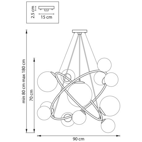 Подвесная люстра Lightstar с поддержкой Маруся Croco 815410