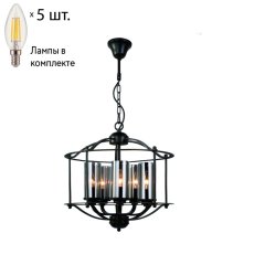 Подвесная люстра с лампочками Favourite Kiara 2057-5P+Lamps E14 Свеча