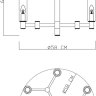 Люстра на штанге Divinare Barolo 2654/17 LM-6