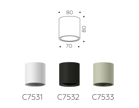 Корпус светильника накладной для насадок D70mm Ambrella light Diy Spot C7531