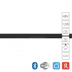 Трековый светильник 12W 2700-6000К для магнитного шинопровода Arte Lamp Expert A5744PL-1BK