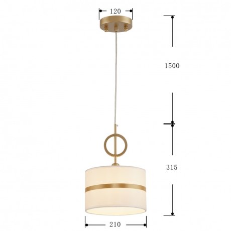 Подвесной светильник с лампочкой Favourite Mateo 2634-1P+Lamps E14 Свеча