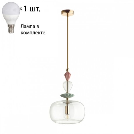 Подвесной светильник с лампочкой Odeon Light Bizet 4855/1A+Lamps E14 P45