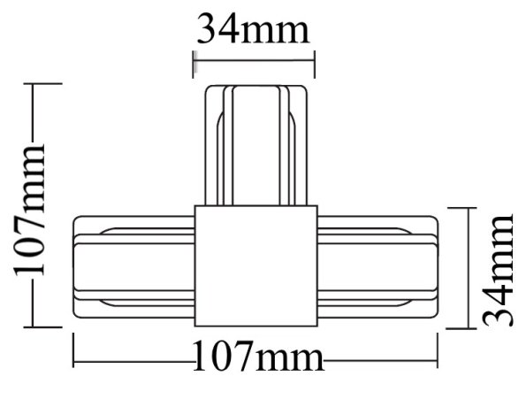 Соединитель Т-образный для однофазного шинопровода CLT 0.211 Crystal Lux CLT 0.211 08 WH