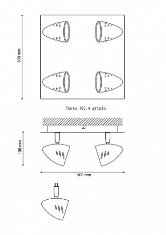 Спот Lucia Tucci Punto 193.4 Grigio
