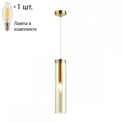 Подвесной светильник с лампочкой Odeon Light Klum 4693/1+Lamps E14 Свеча