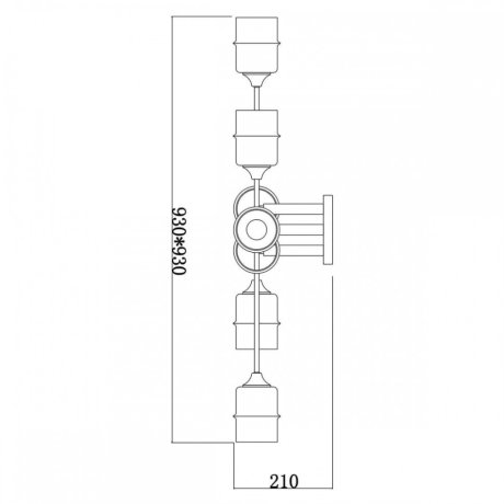Потолочная люстра Escada Mondrian 699/8P
