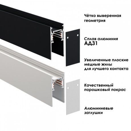 2м. Низковольтный шинопровод Novotech FLUM 135155