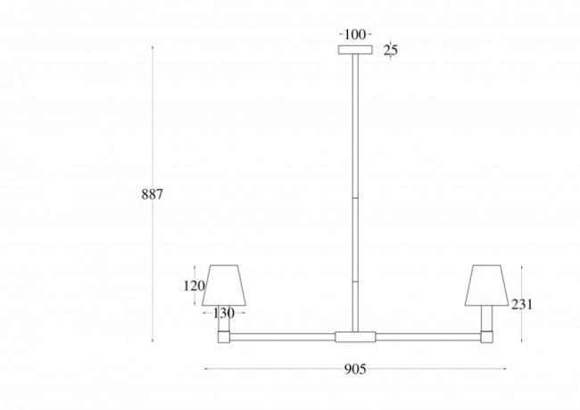 Люстра на штанге Maytoni Tet-a-tet MOD104PL-09B