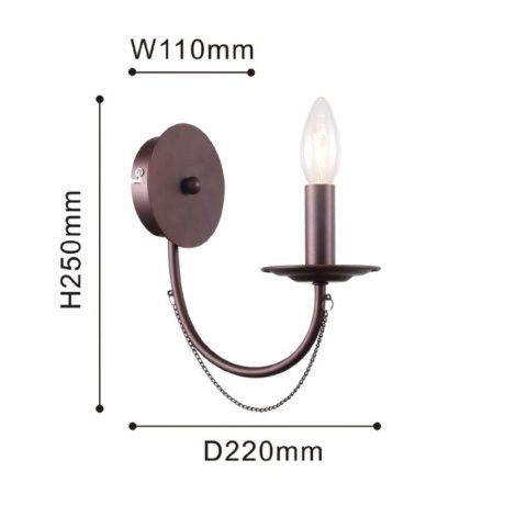 Бра с лампочкой F-Promo Plini 2590-1W+Lamps E14 Свеча