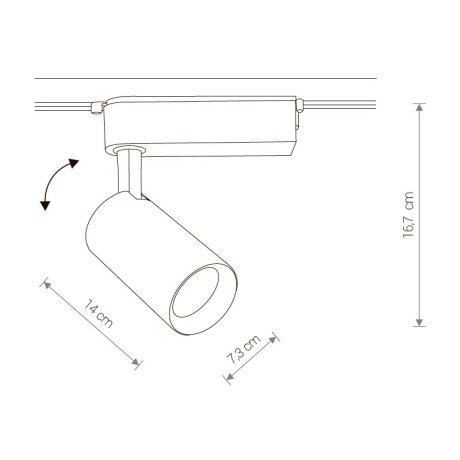 Однофазный LED светильник 30W 4000К для трека Nowodvorski Profile Iris 9010