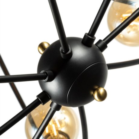 Люстра на штанге Arte lamp Glasgow с поддержкой Маруся A1963PL-8BK-М