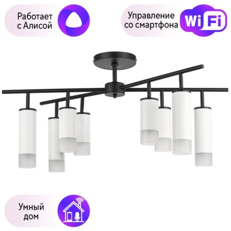 LR7283648641 Потолочная люстра Rullo Lightstar с поддержкой Алисы, (комплект из 571728+214436-4+214486-4+202431-8)