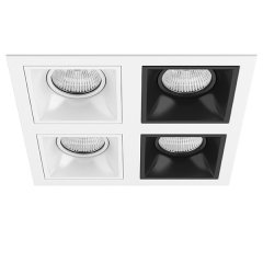 D54606060707 Встраиваемый точечный светильник Domino Quadro Lightstar (комплект из 214546+214506+214506+214507+214507)