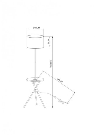 Торшер на треноге со столиком Arte lamp Combo A2070PN-1BK