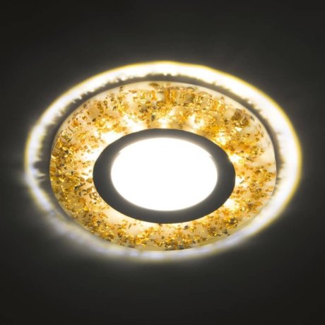 Встраиваемый светильник с LED подсветкой Fametto Luciole DLS-L108 GU5.3 CHROME-WHITE (UL-00000359)