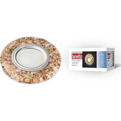 Встраиваемый светильник с LED подсветкой Fametto Luciole DLS-L108 GU5.3 CHROME-WHITE (UL-00000359)