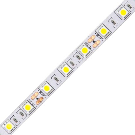 Светодиодная лента Volpe (UL-00004352) 14,4W/m 60LED/m 5050SMD холодный белый 5M ULS-Q221 5050-60LED/m-10mm-IP20-DC12V-14,4W/m-5M-6500K