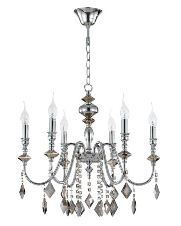 Подвесная люстра Crystal Lux Mercedes SP6 CHROME/SMOKE (0950/306)