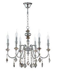 Подвесная люстра Crystal Lux Mercedes SP6 CHROME/SMOKE (0950/306)