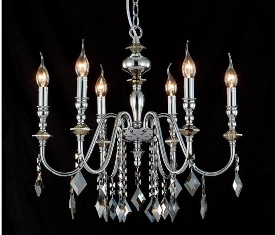 Подвесная люстра Crystal Lux Mercedes SP6 CHROME/SMOKE (0950/306)