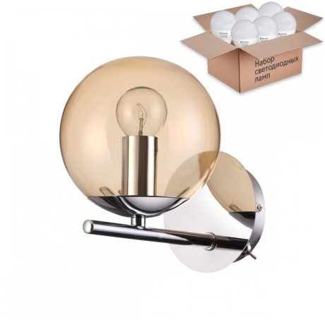 Бра с лампочкой Lumion Sierra 4454/1WA+Lamps E14 P45