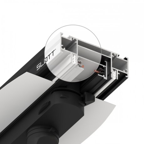 2м. Интрудер (профиль) для встраивания однофазного трека в натяжной потолок SLOTT Novotech 135192