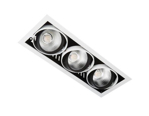 Встраиваемый светодиодный светильник Ambrella light Cardano T813 BK/CH 3*12W 4200K