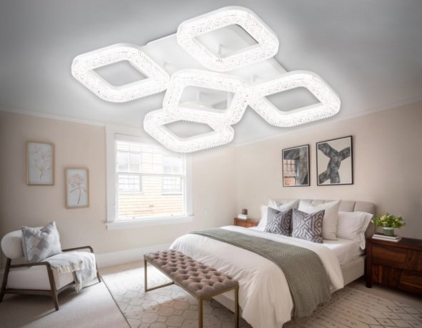 Потолочная дммируемая люстра с пультом ДУ Ambrella light Original FA3914