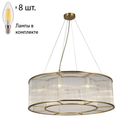 Подвесная люстра Favourite Wonderland с лампочками 2907-8P+Lamps E14 Свеча