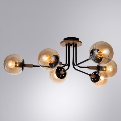 Потолочная люстра Oxford Arte lamp с поддержкой Алиса A2716PL-6BK-A