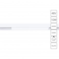 Трековый светильник 10W 4000К для магнитного шинопровода Arte Lamp Linea A4662PL-1WH