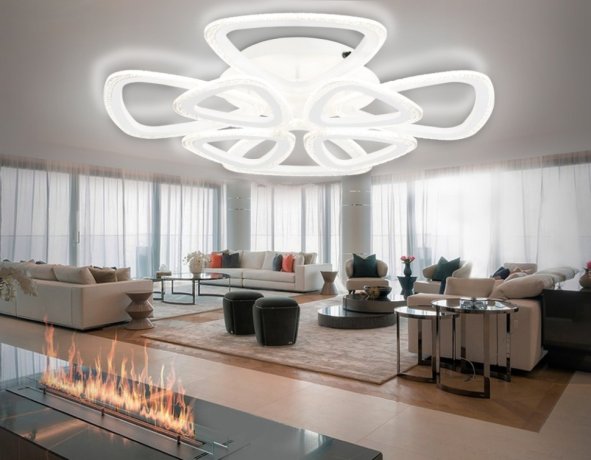 Потолочная диммируемая люстра с пультом ДУ Ambrella light Original FA4515