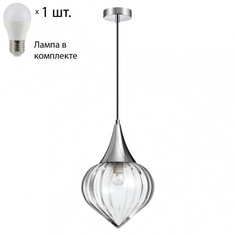 Подвесной светильник с лампочкой Odeon Light Kesta 4949/1+Lamps E27 P45