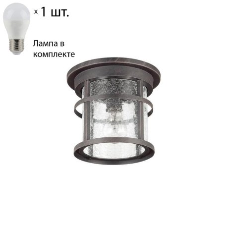 Уличный светильник Odeon Light Virta с лампочкой 4044/1C+Lamps E27 P45