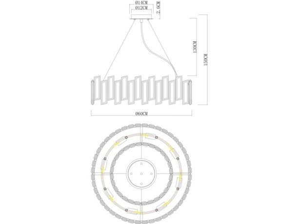 Подвесная люстра Divinare Romilda 3512/02 LM-8