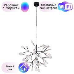 Подвесная люстра Crystal Lux с поддержкой Маруся Evita SP36 BLACK/TRANSPARENT (1690/236)-М