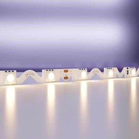 5м. Светодиодная лента теплого цвета, 3000К, 12W, 24V, 60LED, IP20  Led strip 20044