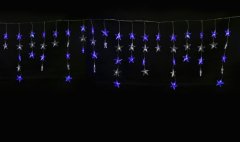 Светодиодная гирлянда (UL-00001410) Uniel занавес 220V белый ULD-E5505-196/DTK WHITE-BLUE IP20 STARS-1
