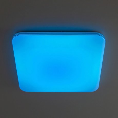 Потолочный светодиодный светильник с пультом ДУ (инфракрасный) и RGB подсветкой Citilux Симпла CL714K680G
