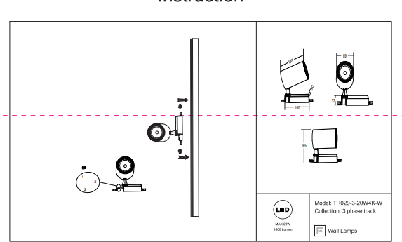 Трехфазный LED светильник 20W 4000К для трека Maytoni Vuoro TR029-3-20W4K-W