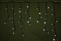 3x0.6м. Гирлянда бахрома с контроллером 140LED (теплый) A-020 LED WT 1049170