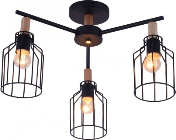 Потолочный светильник Escada 469/3PL E27*60W Black TEXAS