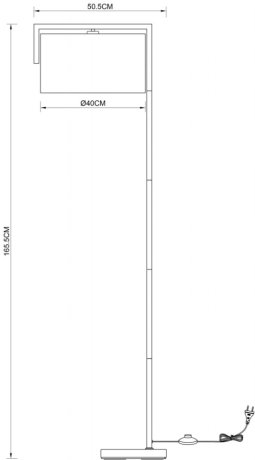 Торшер с абажуром Arte Lamp Aperol A5031PN-1SS